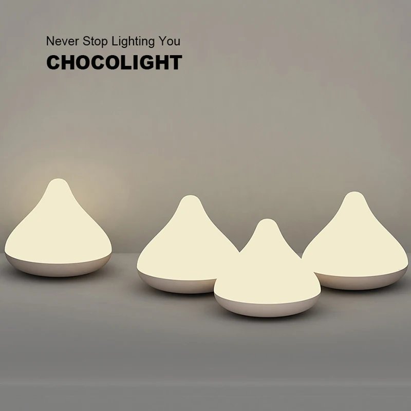 

Stylepie Fashion Knock Touch Response LED Night Light Atmosphere Lamp Chocolate Multifunctional Table Lamp Chirstmas Decor Gifts