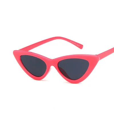 Новые модные детские очки для мальчиков и девочек детские милые треугольные солнцезащитные очки для глаз в форме кошачьего глаза UV400 очки тени детские очки UV400 - Цвет линз: E4