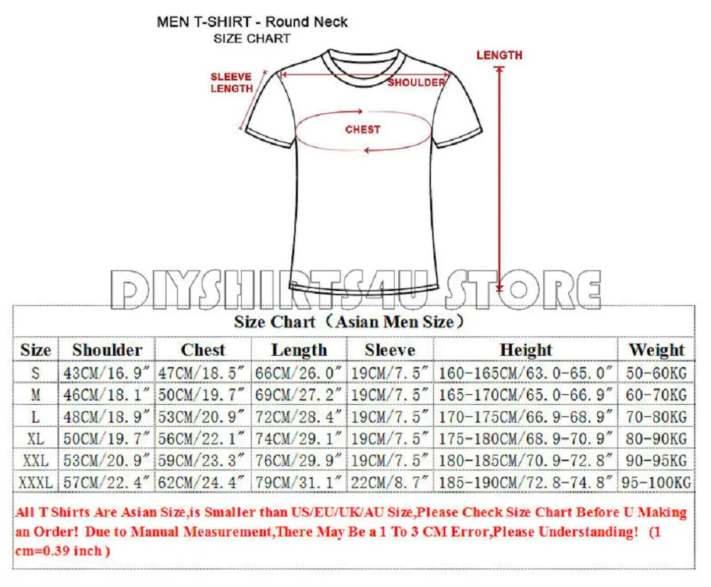 Mens Shirt Chart