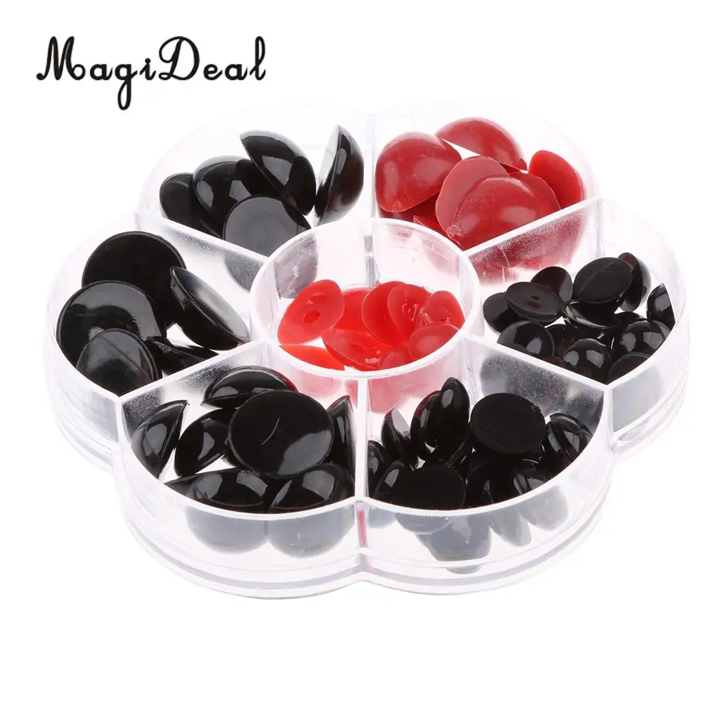 80Pcs Plastic Safety Doll Eyes Nose for Teddy Bear Dog Plush Animal Dolls Craft DIY Accessories Toys