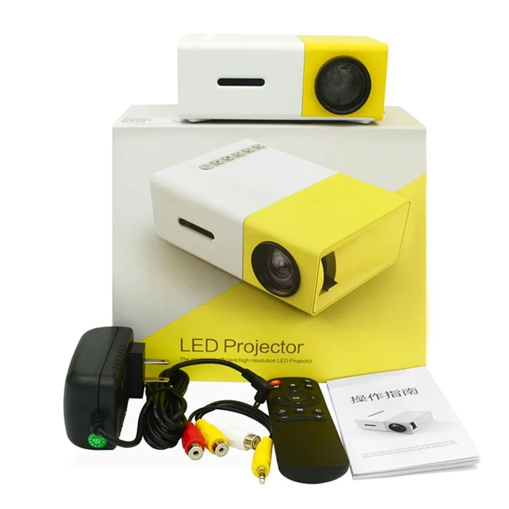 

LED Mini Home Projector 320*240 HD 1080P HDMI USB Projector Ultra Portable Media Player Beamer Built-in Battery US Plug