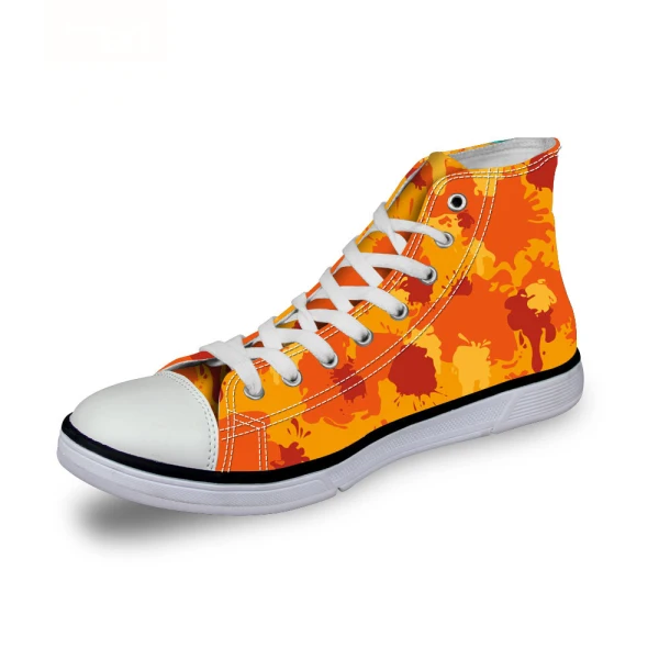 Женская парусиновая обувь с высоким берцем; 6 цветов; сезон весна-осень; женская повседневная обувь на плоской подошве со шнуровкой; Тканевая обувь; tenis feminino - Цвет: HA0282AK