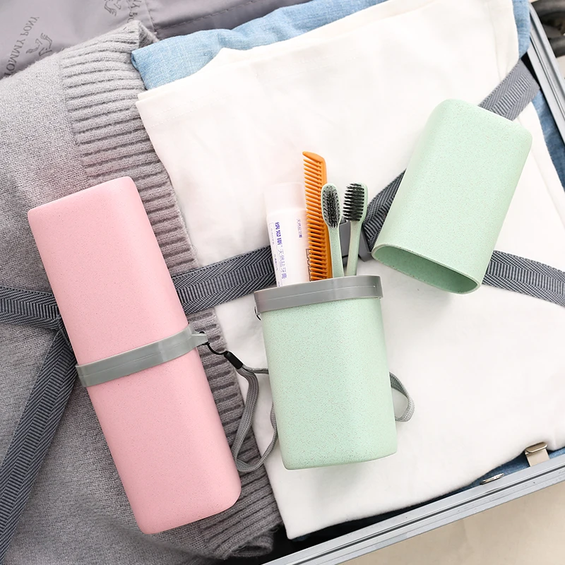 Travel essentials for portable travel toiletry bags suit receive gargle cup of toothpaste tooth