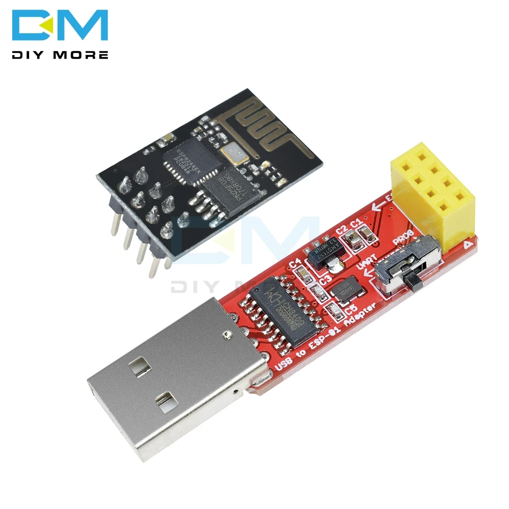 CH340 USB к ESP8266 серийный ESP-01 ESP-01S ESP01 ESP01S беспроводной Wifi разработчик плата модуль для Arduino программист адаптер - Цвет: Розовый