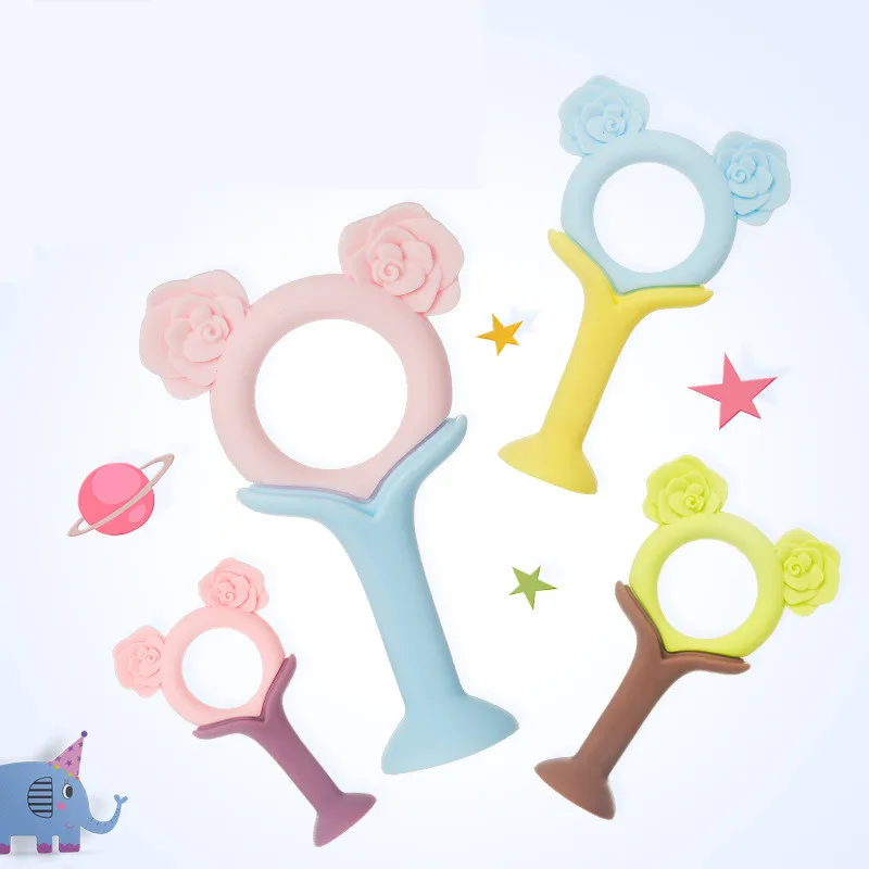 

Baby Silicone Teether Teeth Training Baby Training Bite Chew Toy Soft Molar Stick Exercise Baby's Ability to Grasp Baby Gife