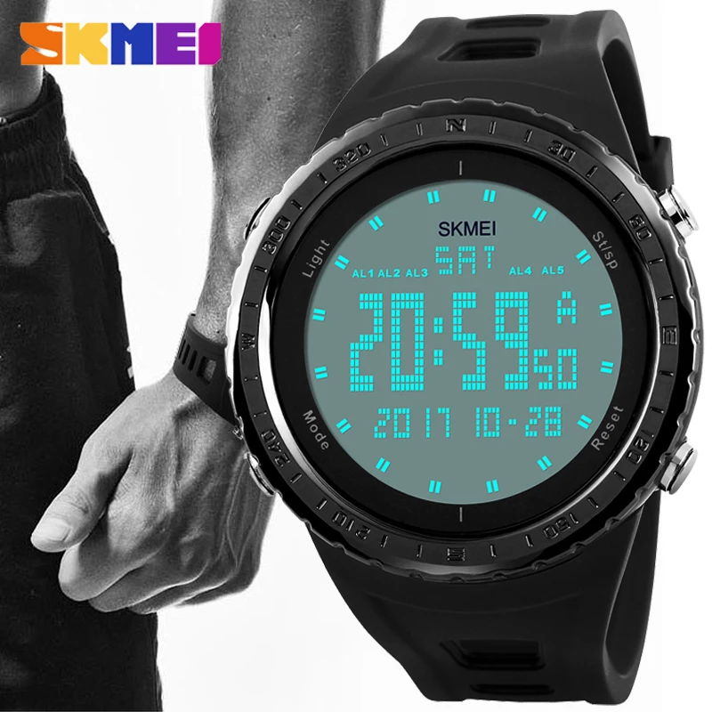 Ceny SKMEI mężczyźni sport zegarki odliczanie Chrono podwójny czas światło elektroluminescencyjne cyfrowe zegarki na rękę wodoodporny Horloge zegar mężczyźni oglądać 1246