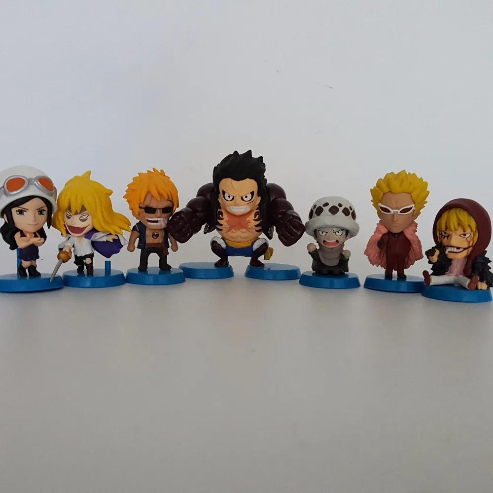 

One Piece Action Figures Luffy Gear 4 Doflamingo Law Cavendish 50mm One Piece Anime Monkey D Luffy Japanese Anime Figure Toy