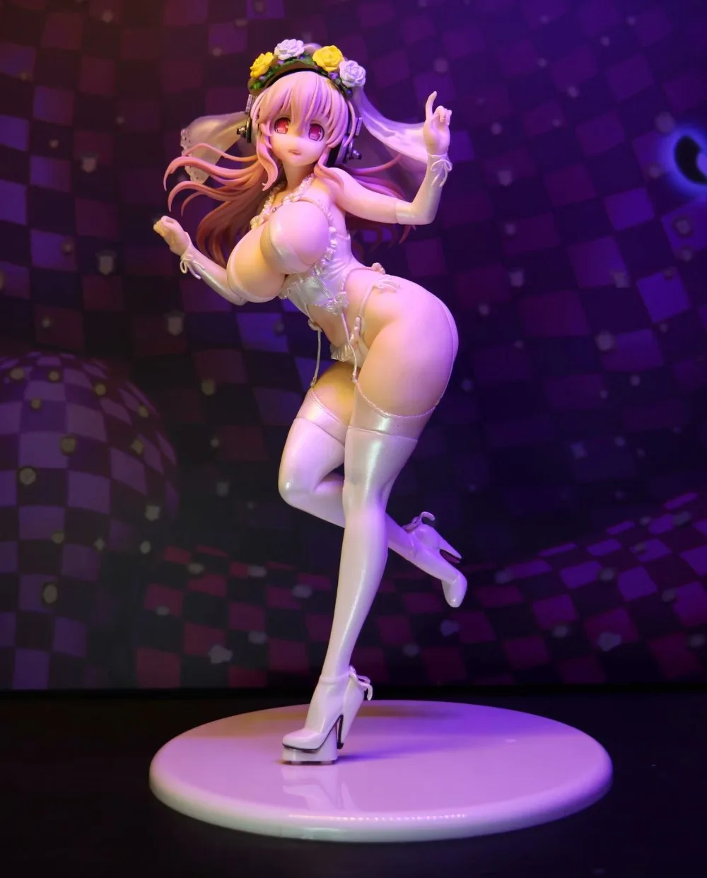 

Anime Super Sonico 10th Anniversary Wedding Dress Ver. PVC Action Figure Collectible Model Toys 24cm