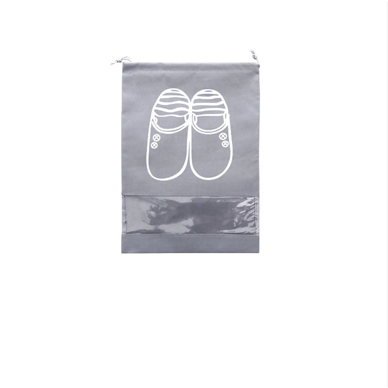 

High quality multi-color non-woven Drawstring Drawstring Travel Shoes Storage Bag Window Shoe Boots Dust Bag