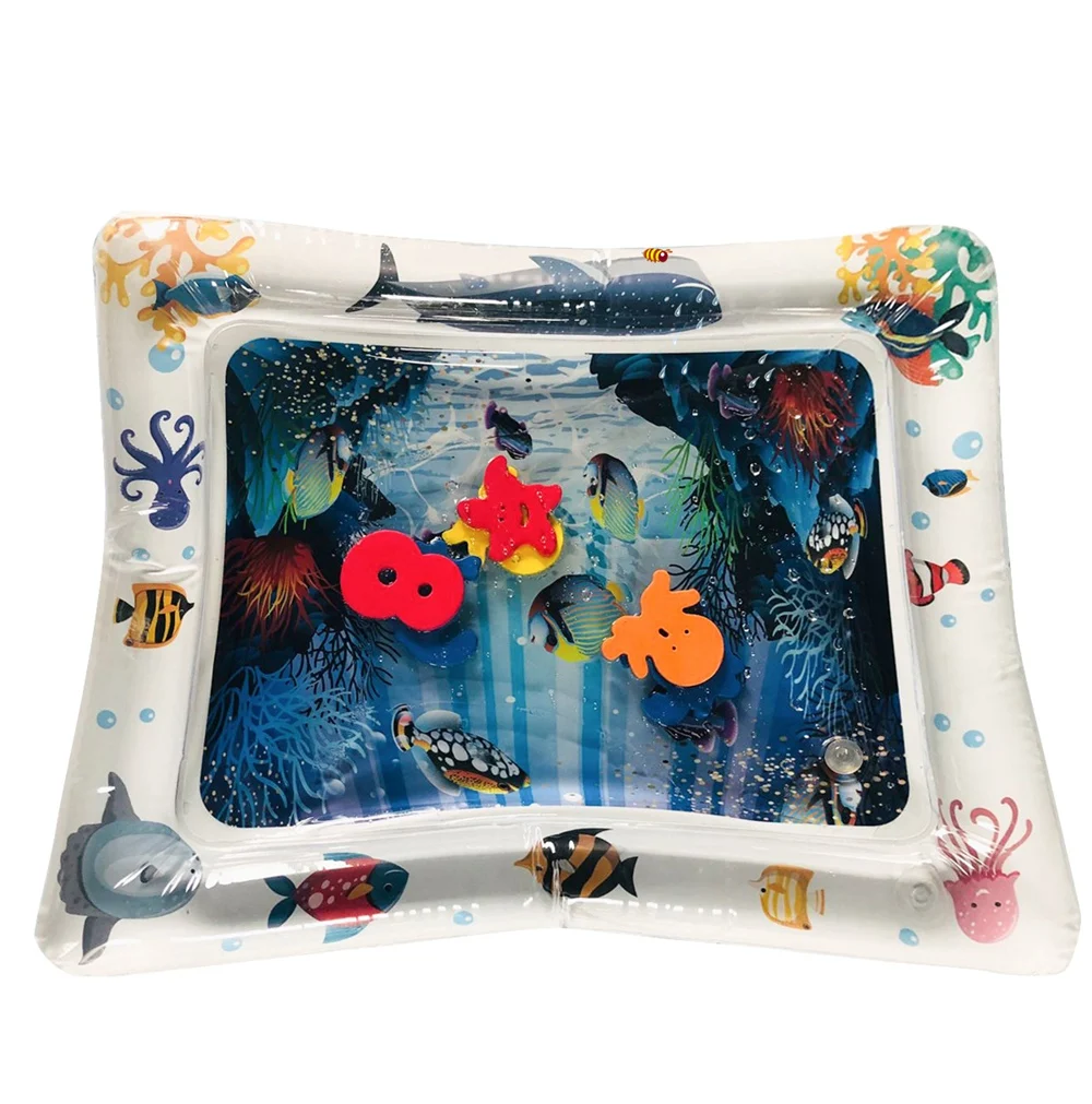 Baby Inflatable Water Play Mat Tummy Time Mat Educational Activity Play Center for Infants Toddlers Stimulation Growth for Kids Baby Inflatable Water Play Mat Tummy Time Mat Educational Activity Play Center for Infants Toddlers Stimulation Growth for Kids