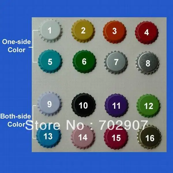 Wholesale& Free Shipping 1000pcs 1inch Mix Color Linerless Bottle Caps,Colored Bottle Caps For