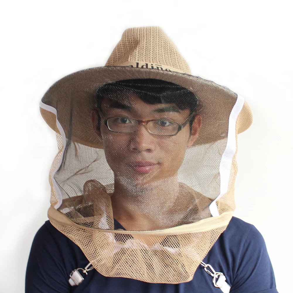 Beekeeping Beekeeper Cowboy Hat Mosquito Bee Insect Net Veil Face Musk Protector