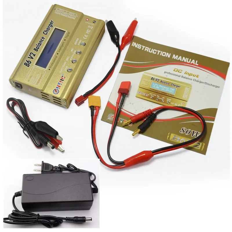 Балансирующее зарядное устройство HTRC Imax B6 AC V2 80 вт 6A RC для LiIon/LiFe/NiCd/NiMH/батареи