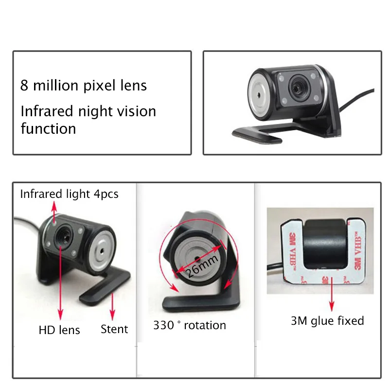 HD 2.7 Inch Car Driving Recorder Cam DVR Camera 170 Degree Angle Car Video Recorder G Sensor  Night Vision With Dual Camera Lens (1)