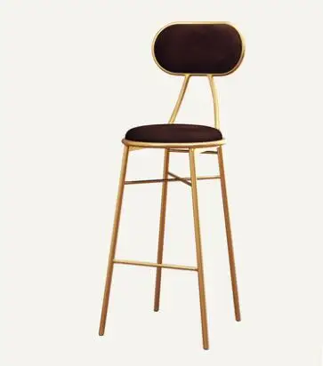 Nordic light luxury bar chair light luxury simple net red front desk lounge chair back bar chair high stool Nordic light luxury bar chair light luxury simple net red front desk lounge chair back bar chair high stool