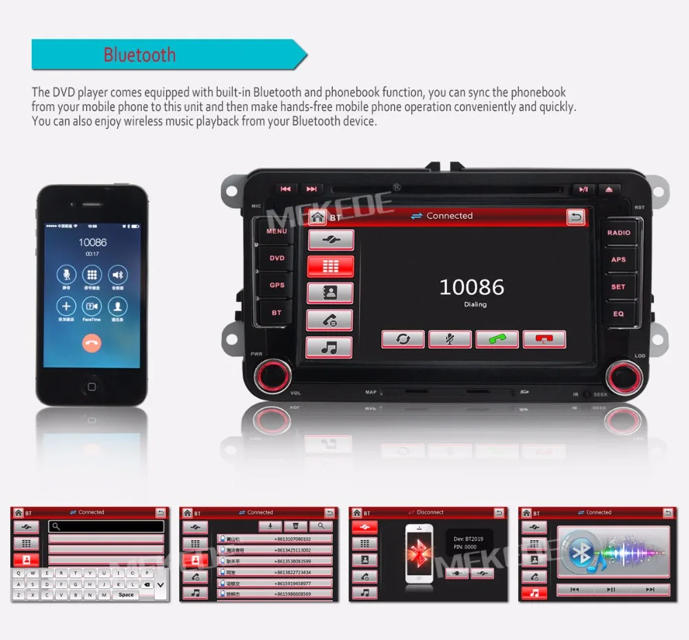 Sale Free shipping 7" Car DVD multimedia player radio audio For VW POLO GTI GOLF 5 6 MK5 MK6 JETTA PASSAT B6 Touran Sharan GPS Navi 20