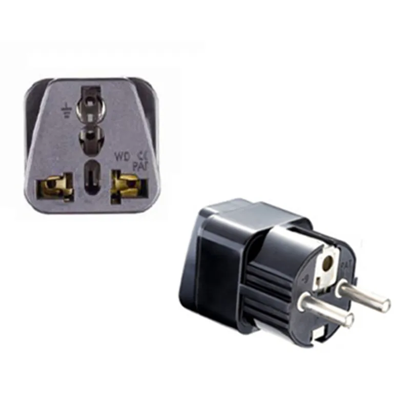 

High Quality EU KR Travel Adapter AU British UK Brazil Swiss US To EU European German Plug Adapter Electric Power Charger Socket