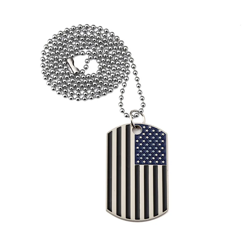 Дизайн сплав Серебряный цвет Американский кулон в форме флага ожерелье США Патриот свободы звезды и полосы ожерелье ювелирные изделия