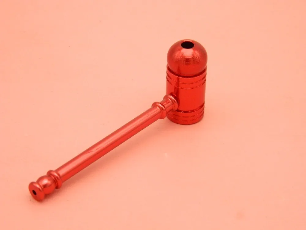 1 Pc Mini hammer Smoking Pipe Metal Aluminum With Lid Herb Hookah Pipa