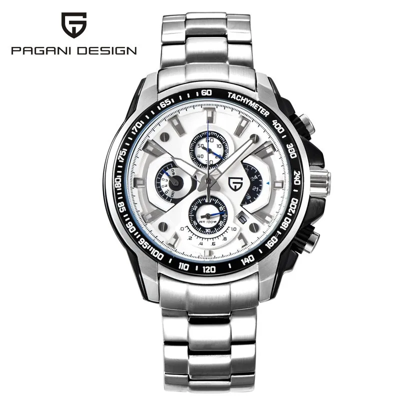 

PAGANI DESIGN Business Quartz Watch Men Sport Chronograph Mens Watches Waterproof Steel Military Male Clock Relogio Masculino