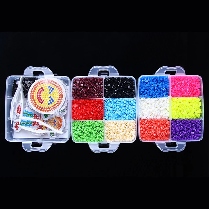 

Luxury 9000 Pcs Box Set Hama Beads 5MM Perler Beads Fuse Beads 3D Puzzles Tangram Jigsaw Board Baby Educational Toys For Kids