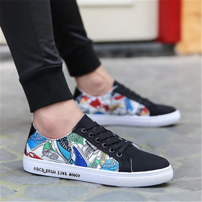 New listing spring and summer comfortable casual men's canvas shoes men's lace fashion flat casual shoes 2018 running shoes