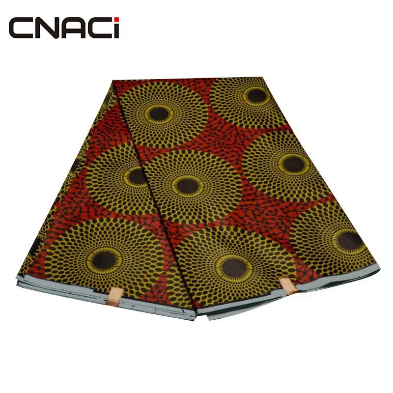 

CNACI Wax Hollandais Veritable Tissu Africain 6 Yards Polyester Wax Print Fabric Ankara Clothing Real Wax Print African Fabric