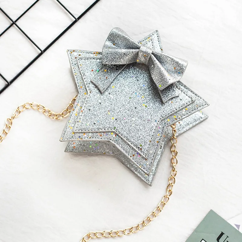 Kids Girls Star Women Sweet Messenger Bag Glitter Sequins Crossbody Shoulder Bag Small Envelopes Bags Party Clutch Handbags (4)