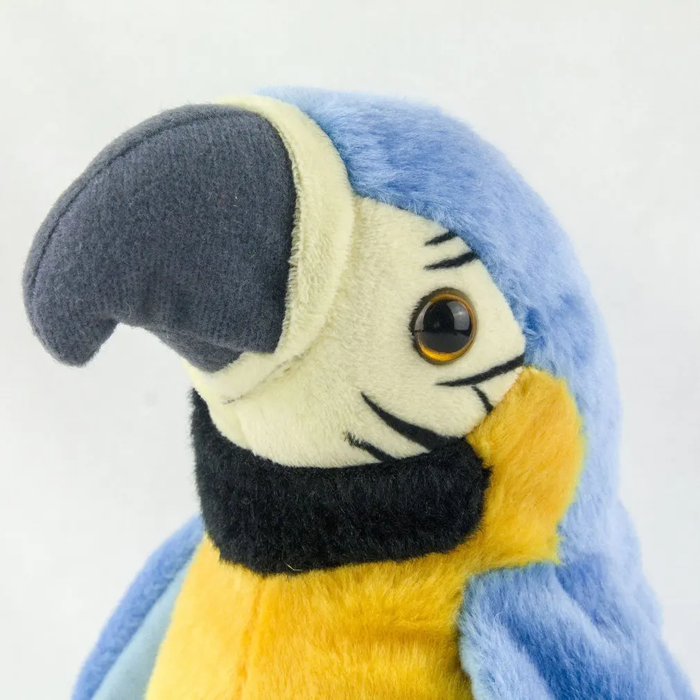 Говорящие запись Милый Попугай машет крыльями Электронный домашних животных набитая плюшевая игрушка; развивающая игрушка для детей