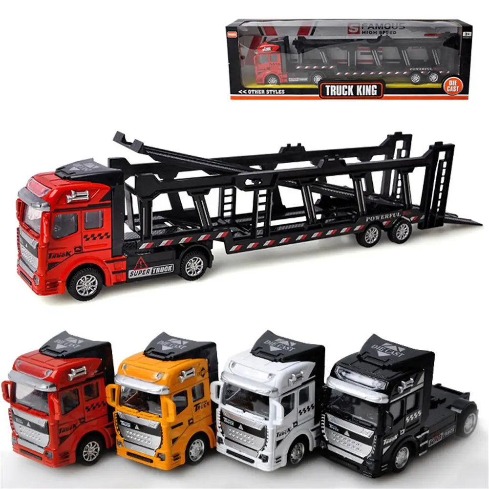  1:48 New Parenting Pull Back Alloy Super Truck Vehicle Simulation Transporter Model Car Interesting