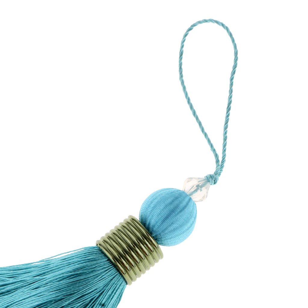 2pcs Pendant Bag Chain Key Decoration Home Decor Curtain Fashion  Long Silk Tassel DIY Window curtains Accessories