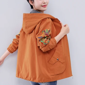 

2019 New Embroidery Jacket Women Short Jackets Spring Fall Loose Top Fashion Slim Ladies Coats LP479
