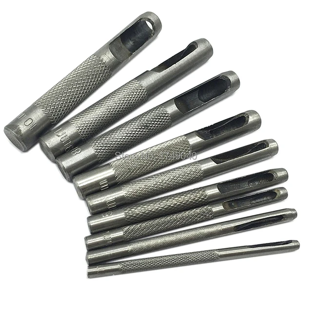 Buy 9pc Hardened Steel Hollow Punch Tool Set 2.5 10mm