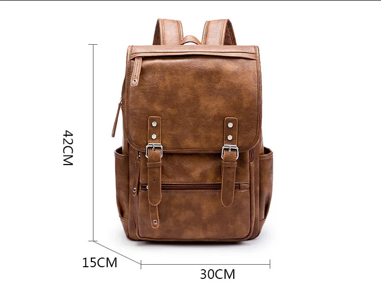 GUMST бренд рюкзак для ноутбука Для Мужчин's дорожные сумки Multi Функция водостойкий коричневый PU компьютер рюкзаки мужчин