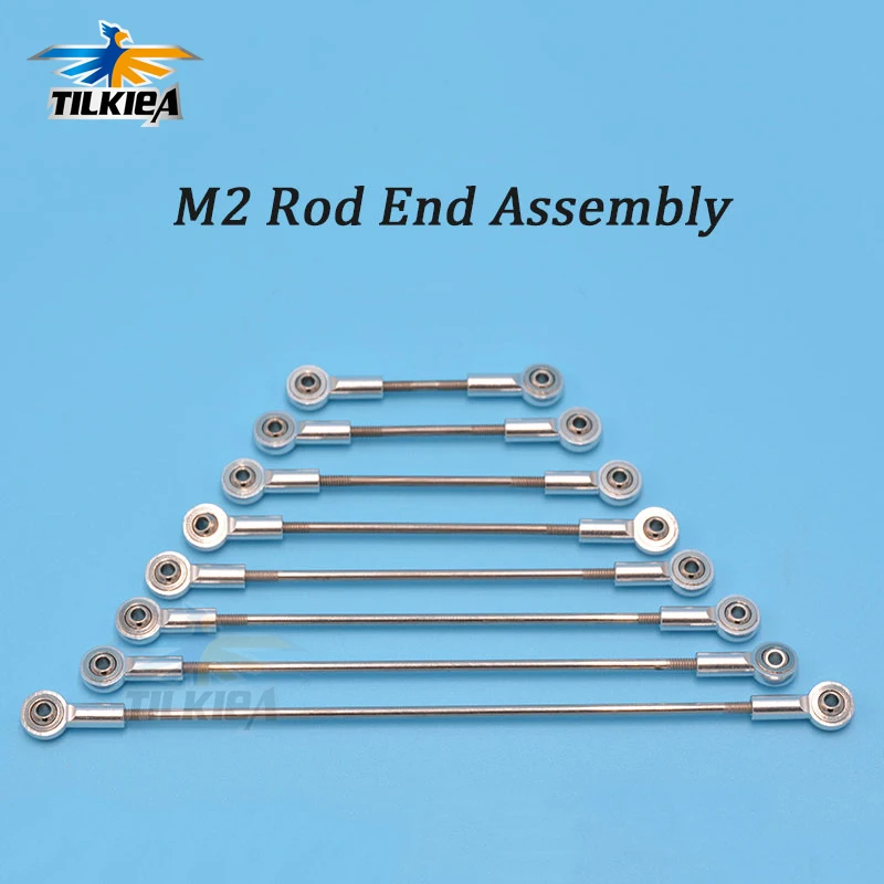 

Metal Tie Rod End Assembly Aluminum M2 Silver Link Rod End Ball Joint Combination High Precision