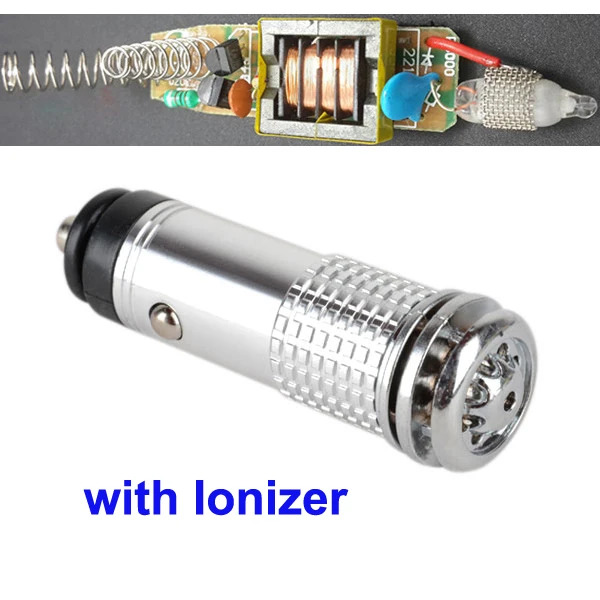 Очиститель воздуха 12 В Мини Авто Свежий Воздух Ионный Очиститель воздуха озоновый ионизатор очиститель - Название цвета: silver with Ionizer