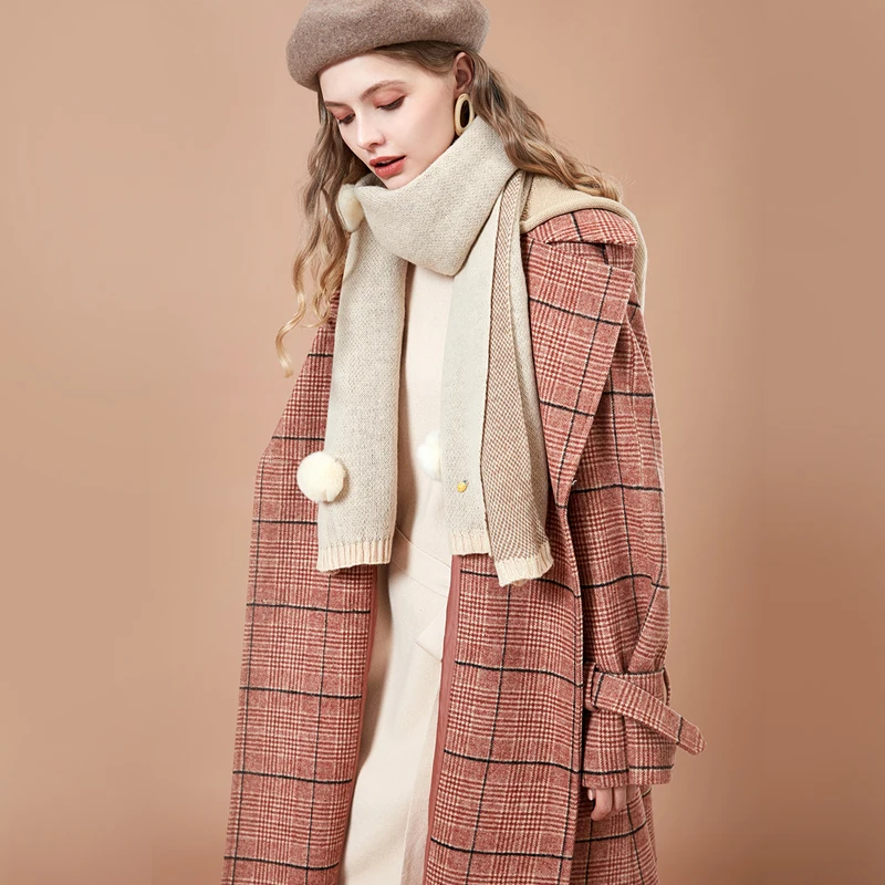 ARTKA осеннее и зимнее женское винтажное клетчатое Пальто однобортное шерстяное пальто с отворотом FA15085D