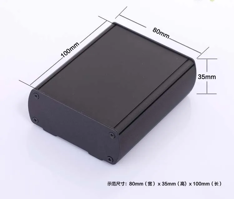Алюминиевая коробка проекта Корпус электрическая печатная плата 80*35*100 мм DIY Новая