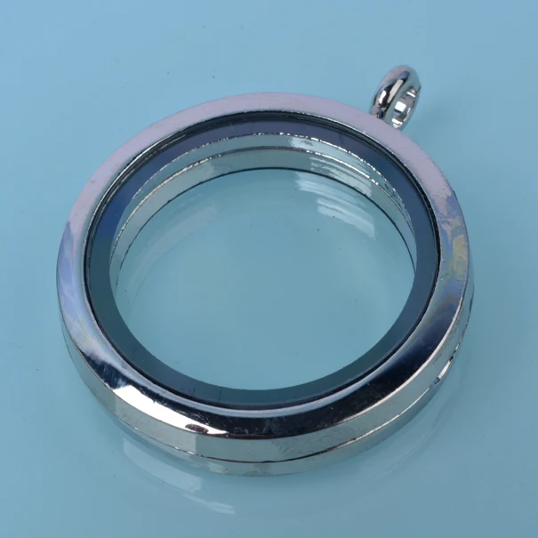 

10pcs/lot Top sale 30mm Round Magnetic Glass Locket, Floating Charm Locket Pendants without Chain