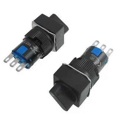 

2 Pcs 3 Position 1NO 1NC DPDT Rotary Selector Push Button Switch AC 250V 5A