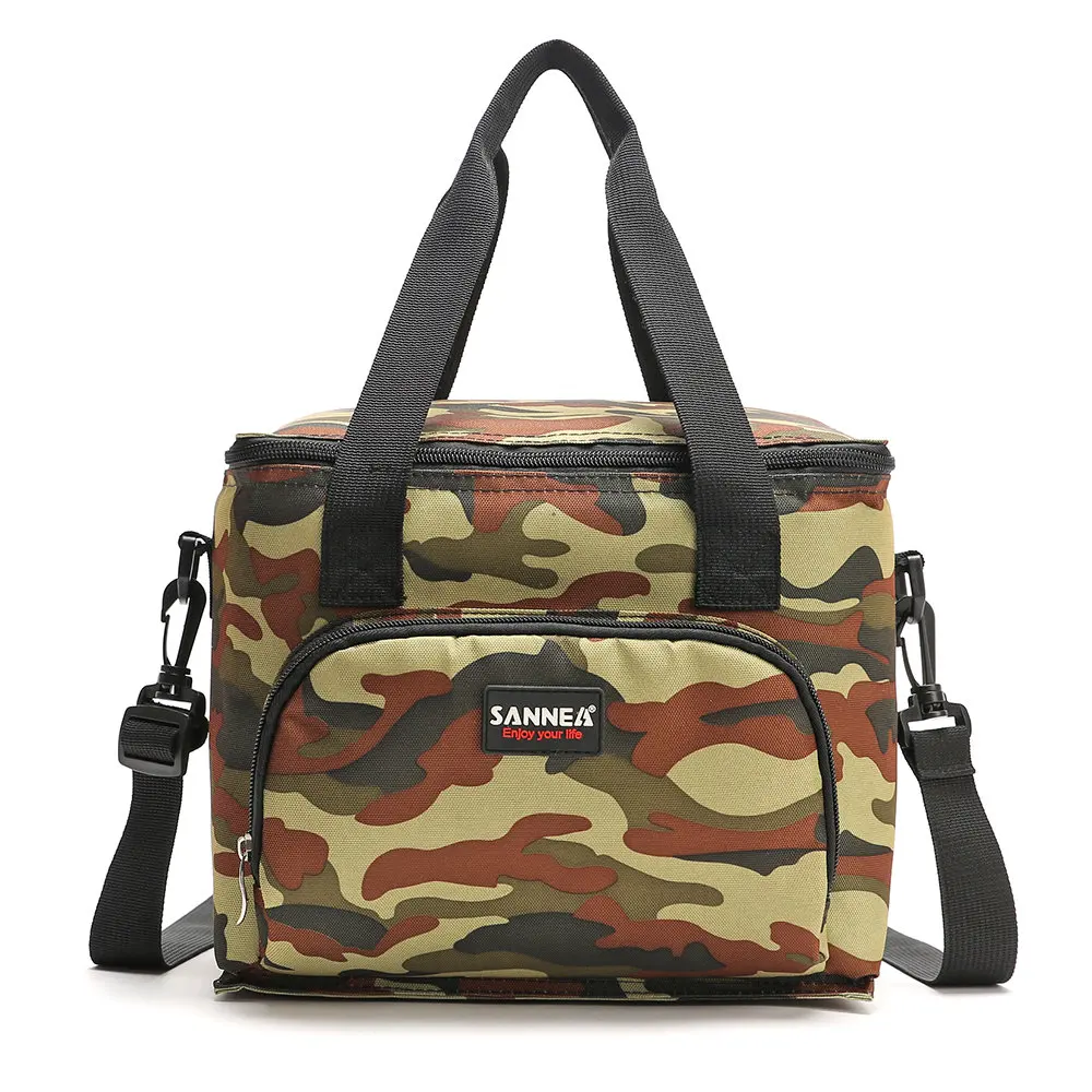 SANNE, дизайн, модные Термосумки для еды, пикника, ланча для женщин, охладитель, Ланч-бокс, портативная многофункциональная сумка для обеда YQ835 - Цвет: Camouflage