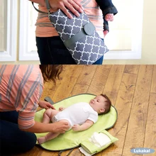 Детские пеленки мешок Pad сложенный младенческой ворсистая Сумочка Открытый многоразовые трусики-подгузники для ухода за ребенком
