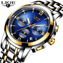 Montre Homme Watch Men Luxury Brand LIGE Chronograph Men Sport Watch Waterproof Full Steel Quartz Men Watches Relogio Masculino Montre Homme Watch Men Luxury Brand LIGE Chronograph Men Sport Watch Waterproof Full Steel Quartz Men Watches Relogio Masculino