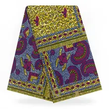 Высококачественная африканская настоящая Вощеная хлопчатобумажная 6 ярдов/партия гарантированный Африканский парафинированный хлопок для вечернего платья H181118