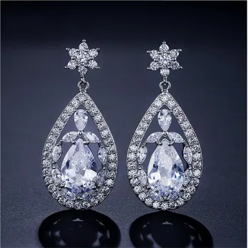 

Hollow Drop Earrings AAA Cubic Zirconia Stone Earings Fashion Jewelry Earrings For Women