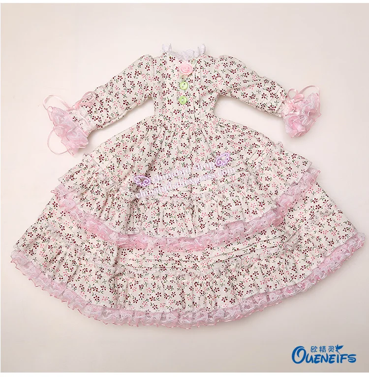 BJD одежды 1/4 для девочек Розовое платье сладкий отдела длинная юбка для Minifee Fairyland тела Mirwen чол YF4-126 кукла аксессуары