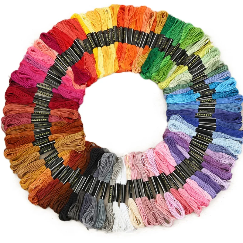 

Polyester Cross Stitch Cotton Embroidery Thread 100 Colors Threads Line Floss Sewing Skeins Craft Knitting Spiraea