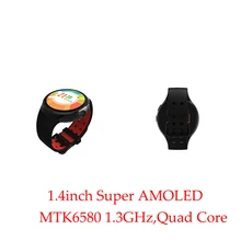 Лучшее качество 1.4 дюйма 400*400 пикселей круглый AMOLED 1 ГБ Оперативная память 16 ГБ 3G WI-FI GPS Смарт-часы android 5.1 SmartWatch телефон с камерой