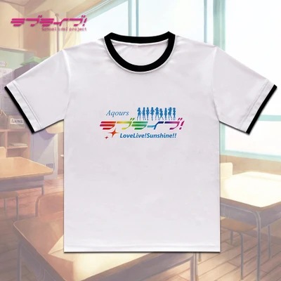 LoveLive! Солнечный свет! Aqours футболка аниме Love Live футболка хлопок модные мужские и женские футболки - Цвет: 05