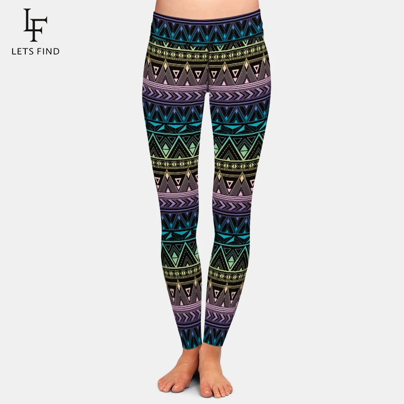 LETSFIND Fashion Women Pants Aztec Printing Punk Style Capri Legging High Waist Plus Size Stretchy Trousers Leggings LETSFIND Fashion Women Pants Aztec Printing Punk Style Capri Legging High Waist Plus Size Stretchy Trousers Leggings